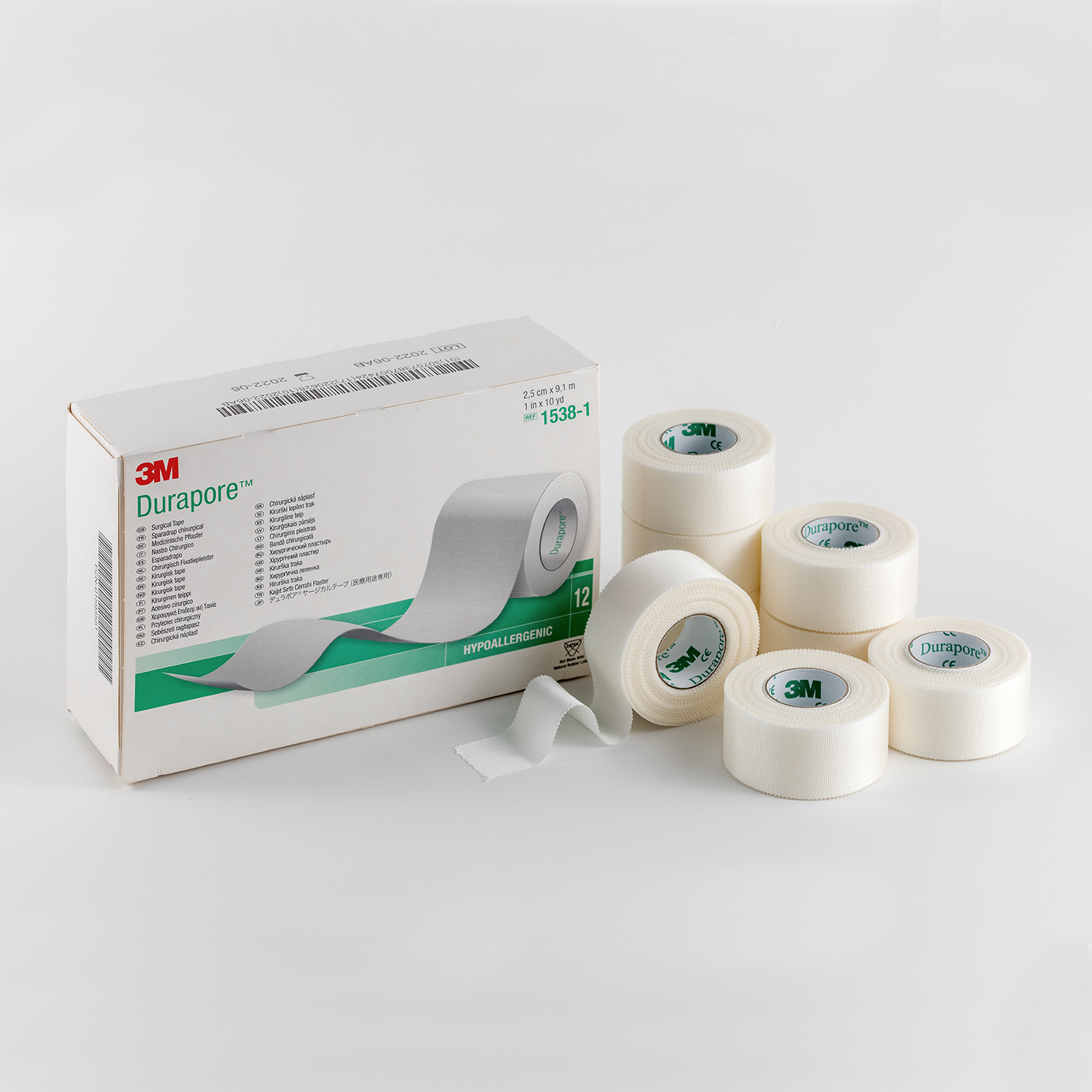 3M™ Durapore™ Hedvábná páska 2,5 cm x 9,1 m




